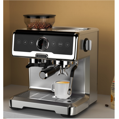 Semi-automatic Home Stainless Steel Electric 2 Cup 15 Bar Italy Espresso Coffee Maker Machine