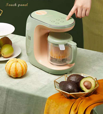 Muti-function baby food processor  food maker food blender with Split steaming basket Rotary cover stainless water tank