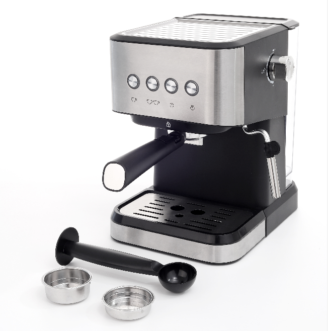 Aluminum Alloy Filter 15 Bar ULKA Pump Coffee Maker Espresso Coffee Machine With Digital Button