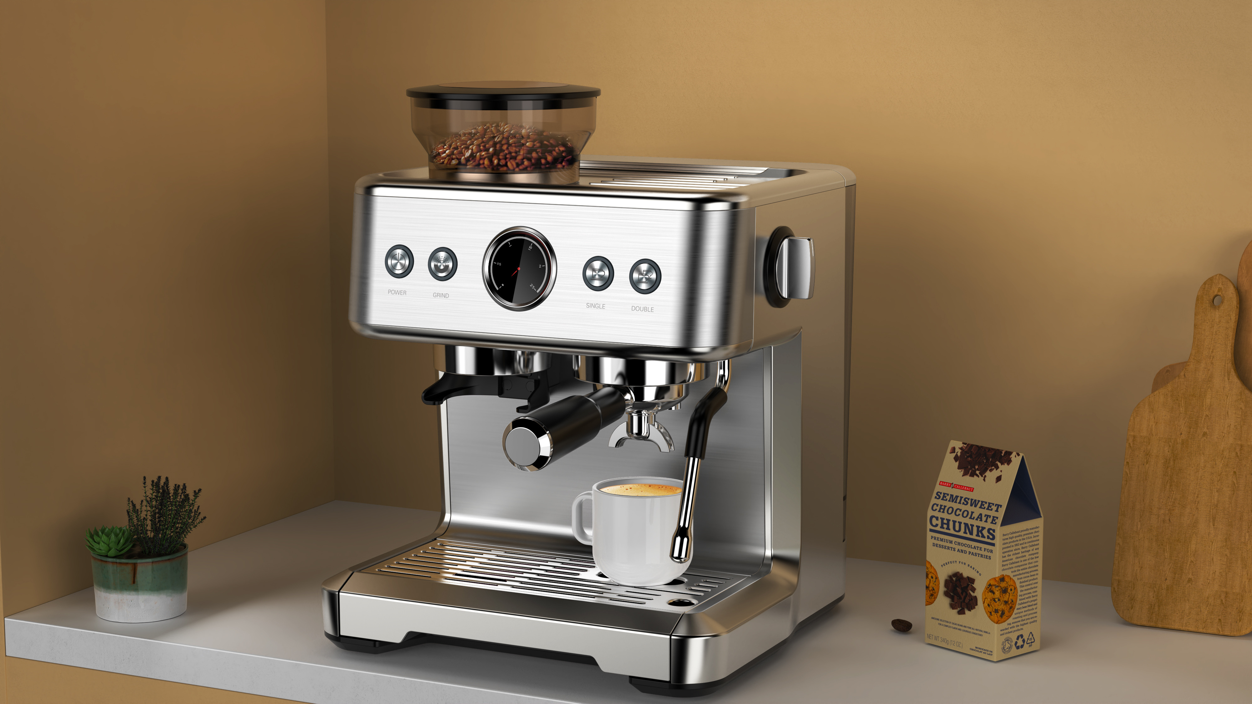 Coffee Maker Espresso Machine Electric Hot Water System Expresso Machine With Espresso Double