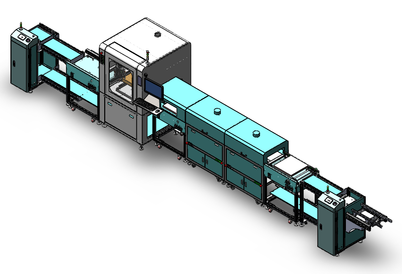 High speed high efficiency spraying online system PCBA automatic adhesive spraying conformal coating machine