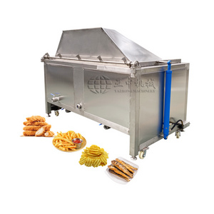 Yazhong Automatic gas continuous frier machine potato chips donut electric deep fryer making machine