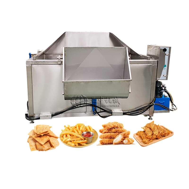 Yazhong Automatic gas continuous frier machine potato chips donut electric deep fryer making machine