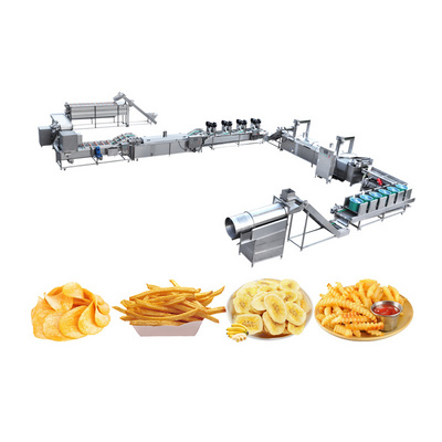 Full Automatic Frozen French Fries Processing Plant Fried Sweet Potato Chip Making Machine Production Line