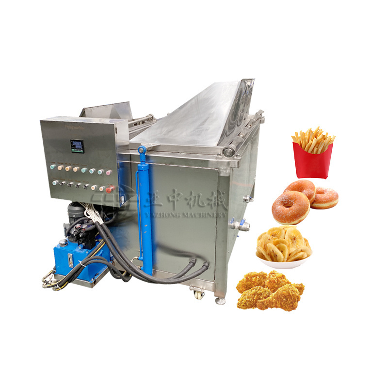 Yazhong Automatic gas continuous frier machine potato chips donut electric deep fryer making machine