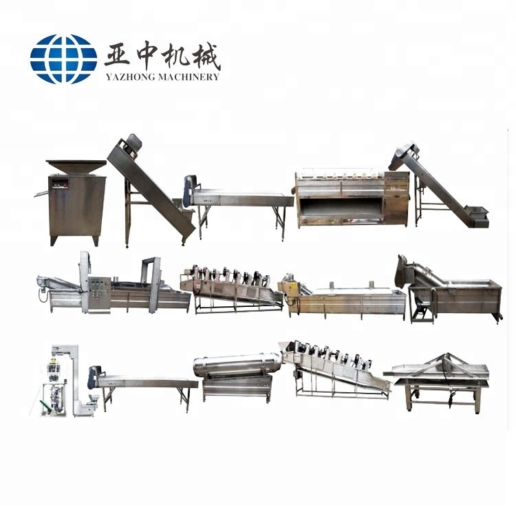 Full Automatic Frozen French Fries Processing Plant Fried Sweet Potato Chip Making Machine Production Line