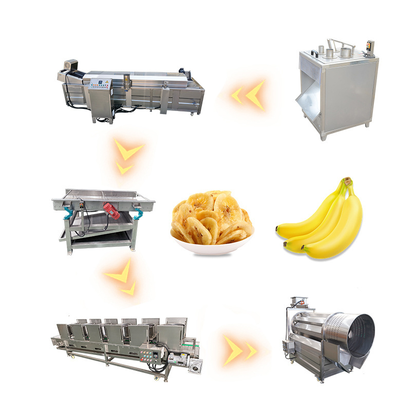 Snack making line thailand banana chips production banana chips making machines