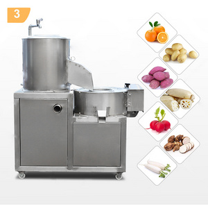 Factory Price Potato Washing Peeling Cutting All-in-One Machine