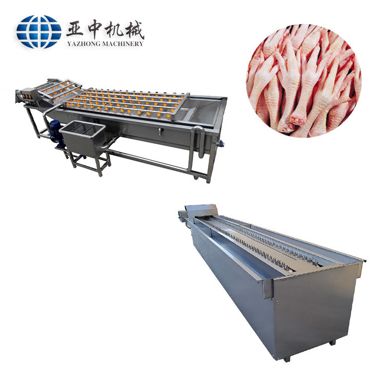 chicken feet washing machine chicken claw peeling machine chicken feet cutting machine