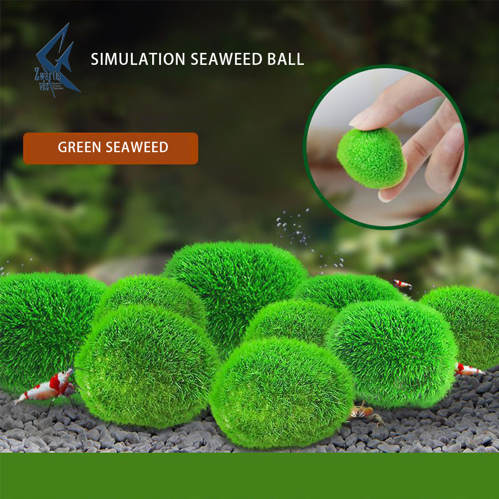 Marimo moss balls simulation aquarium plants algae fish shrimp tank decorations green aquarium ornamental foreground grass