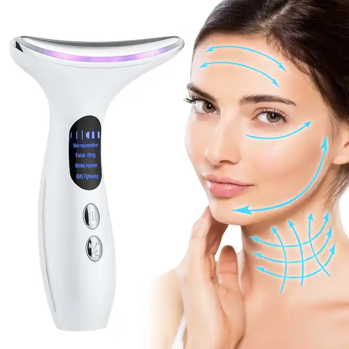 Ems Lifting Beauty Device Face And Neck Lift Anti Aging Face Massager Microcurrent LED Photon Therapy Neck Skin Lift Machine