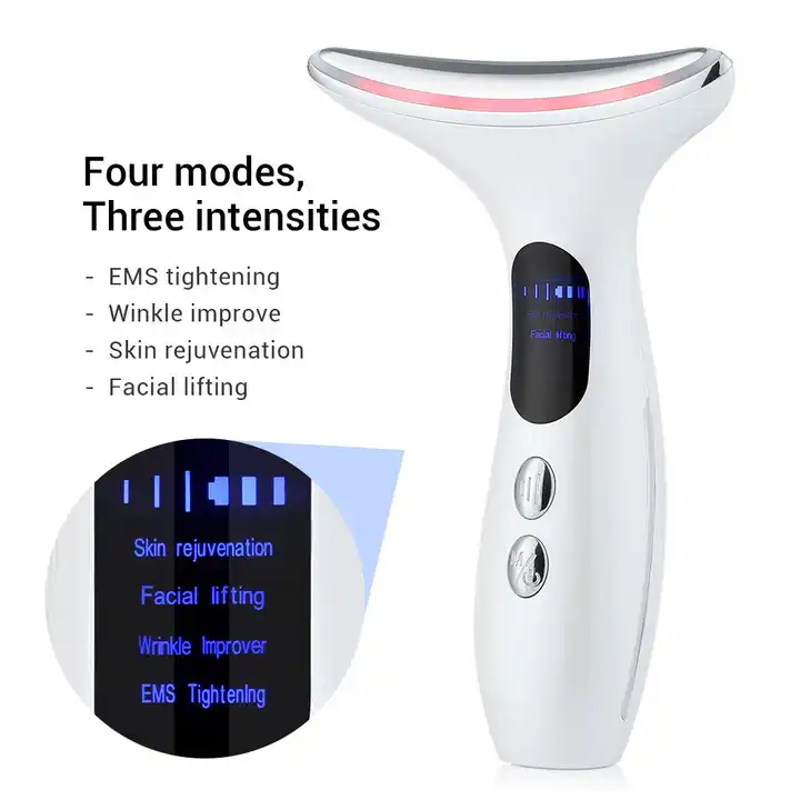 Ems Lifting Beauty Device Face And Neck Lift Anti Aging Face Massager Microcurrent LED Photon Therapy Neck Skin Lift Machine