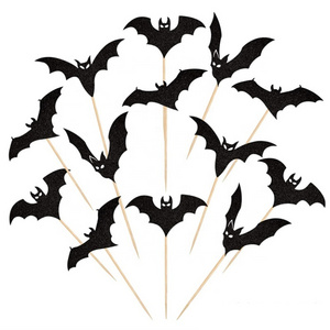 Halloween Paper Cups Bat Paper Cups Black Ghost 4 size cake toothpicks apply to Halloween party cake decorations