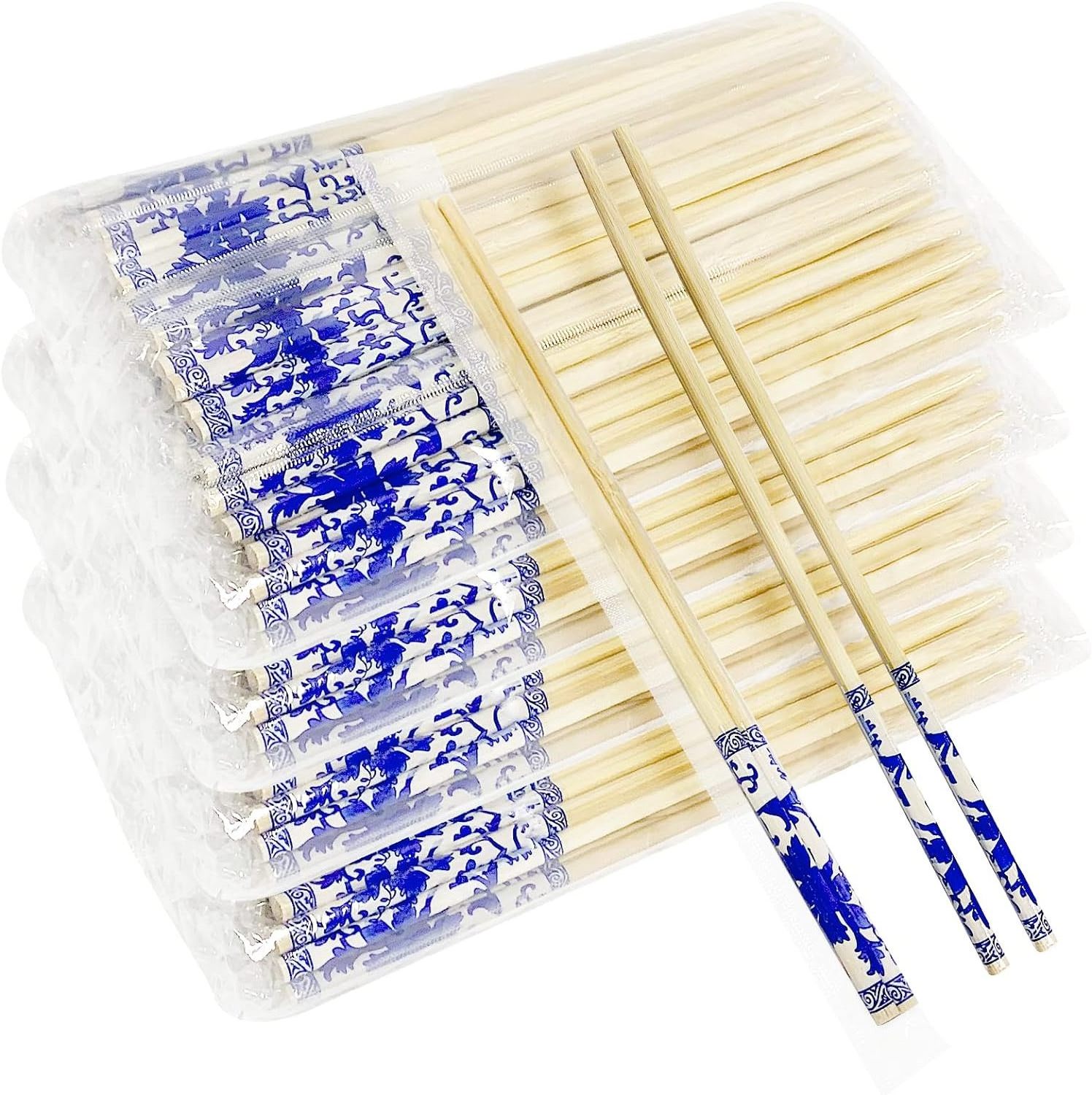 1700pair Chinese with Unique Print, Reusable Chopstick for Sushi Rice Noodles, Tableware Washable Natural Bamboo Chopsticks