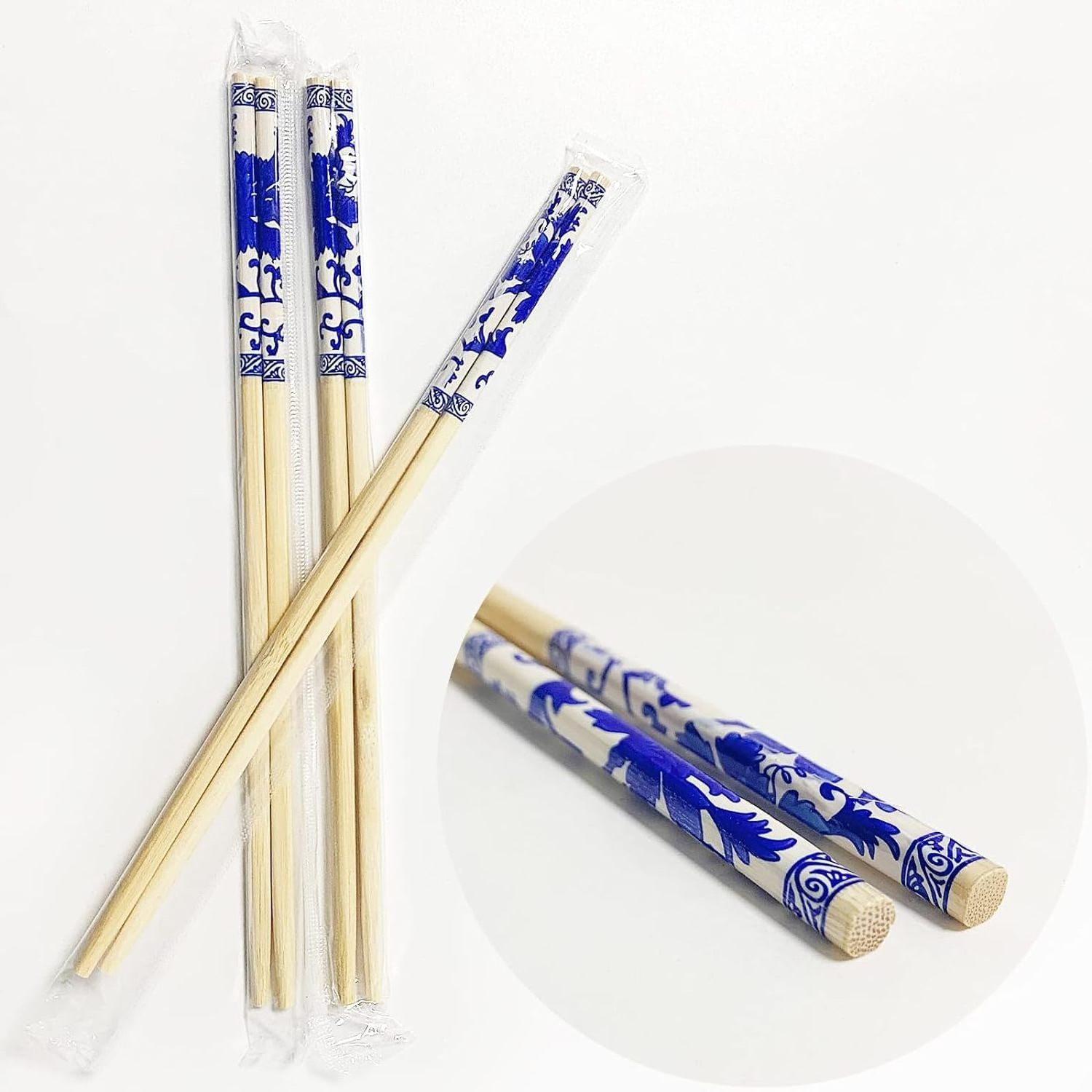 1700pair Chinese with Unique Print, Reusable Chopstick for Sushi Rice Noodles, Tableware Washable Natural Bamboo Chopsticks