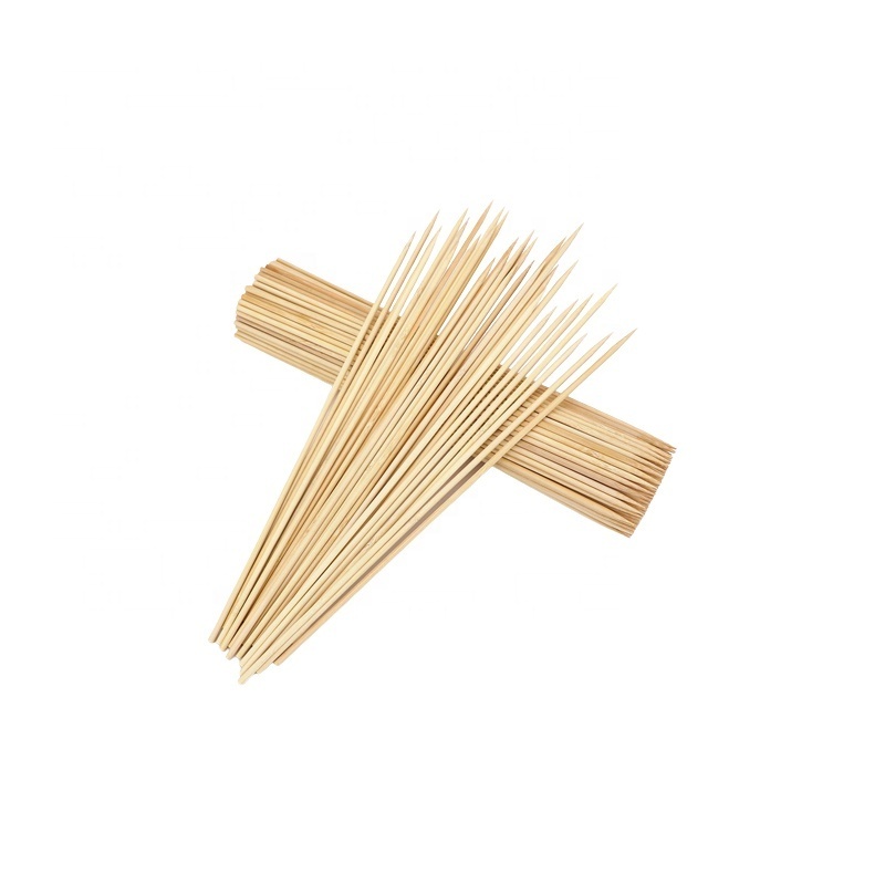 High quality Barbecue bamboo sticks 100% Pure Ecology Eco-Friendly Disposable Bamboo Skewers Long Hot Dog Bamboo Sticks