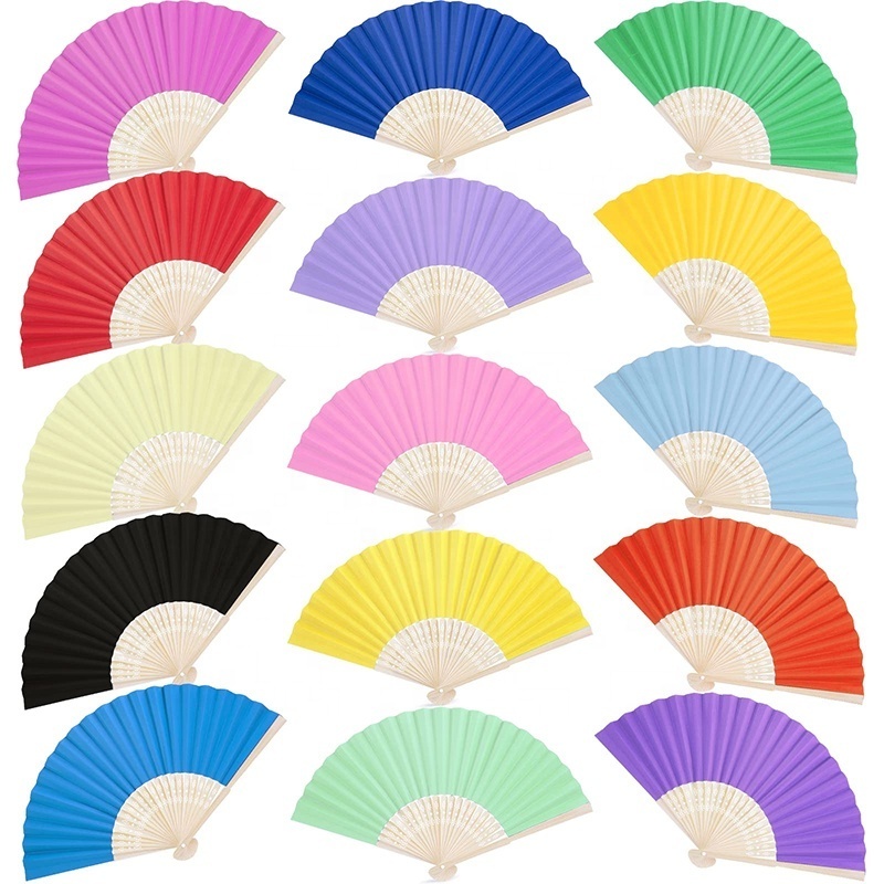 For Wedding Dancing Party Summer Folding Hand Fans Japanese Chinese Vintage Fans Handheld Fans