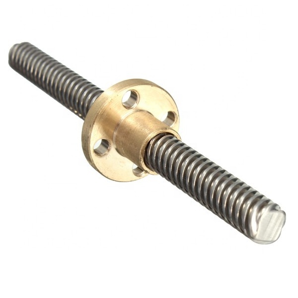 High precision CNC machined full threaded stainless steel self reversing screw shaft