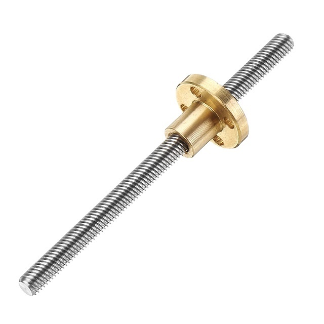 High precision CNC machined full threaded stainless steel self reversing screw shaft