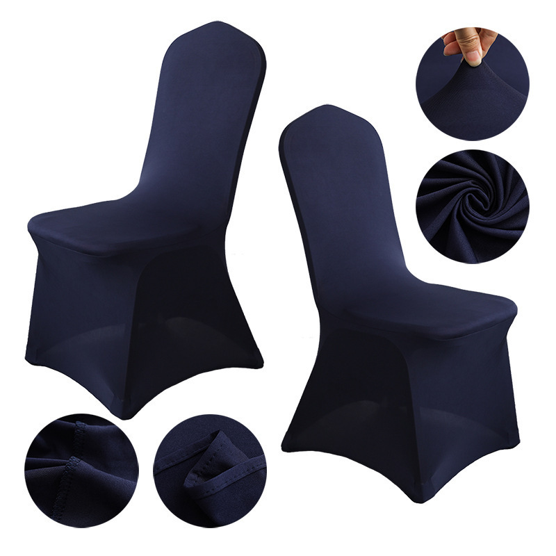 Wedding Spandex Universal Banquet Black Chair Covers For Chair Seat Protector