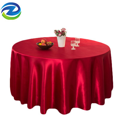 Light pink 60 inch round satin polyester table cloths