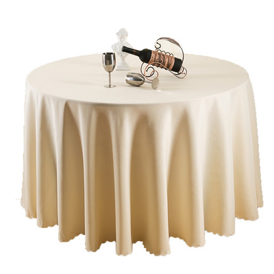 High quality round white table cloth table cover for wedding