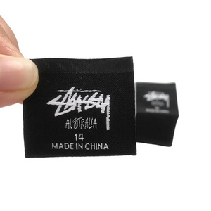 ZD Woven Private White Garment Labels Clothing Manufacturer Fabric Tags Neck Cotton Custom Made Logo Label for Clothes