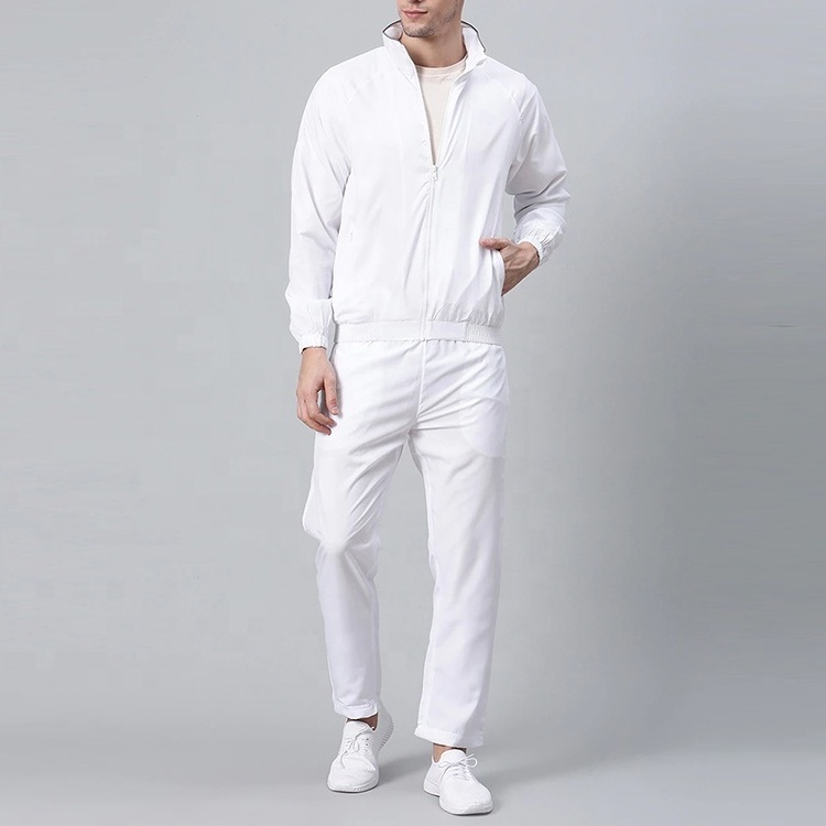 Wholesale custom logo unisex sweatsuits jogger sportswear nylon plain tracksuits for men