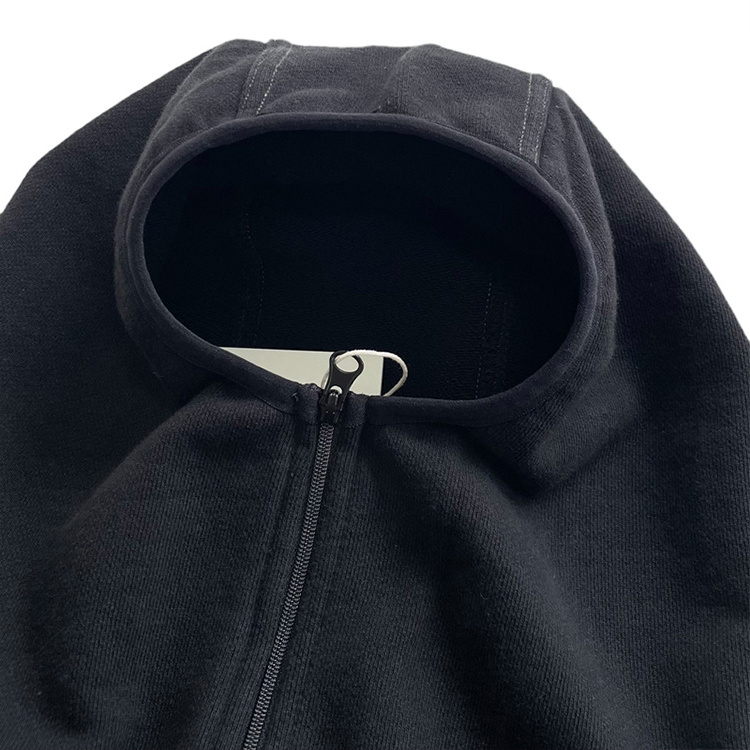 Streetwear Kangaroo Pocket Hoodie For Men Custom Print Embroidery Logo 600 Gsm Cotton Slim Fit Zip Snood Running Ninja Hoodie