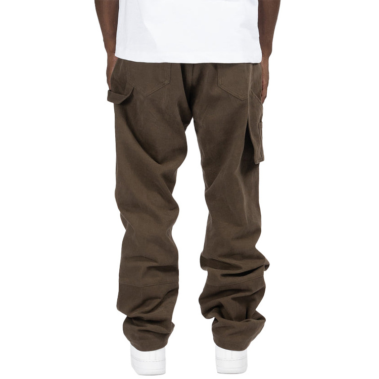 Wholesale Baggy Cargo Pants For Men Streetwear Custom Wide Leg Stacked high quality Khaki Trousers for men