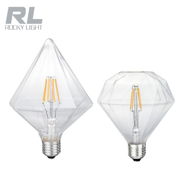 Rocky light E27 AC110V/220 3W/4W/6W/8W vintage Edison led filament bulb with candle shape led filament light led filament lamp