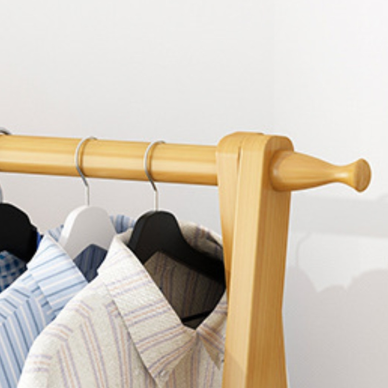 Multifunctional Bamboo Foldable Clothes Display Stand Coat Rack for Hanging Clothes Bags