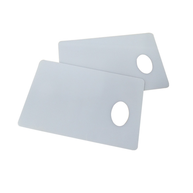 Custom eyelet card clear PVC Plastic Transparent Card with hole