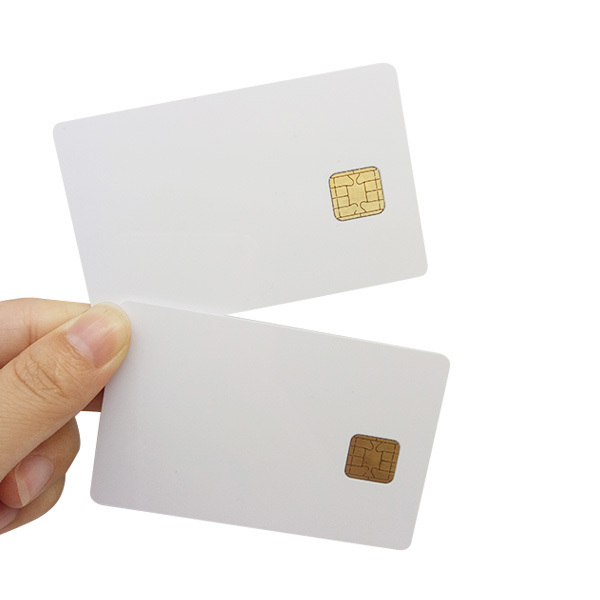 High quality Standard size Blank White FM4442 RFID Contact EMV Chip Card