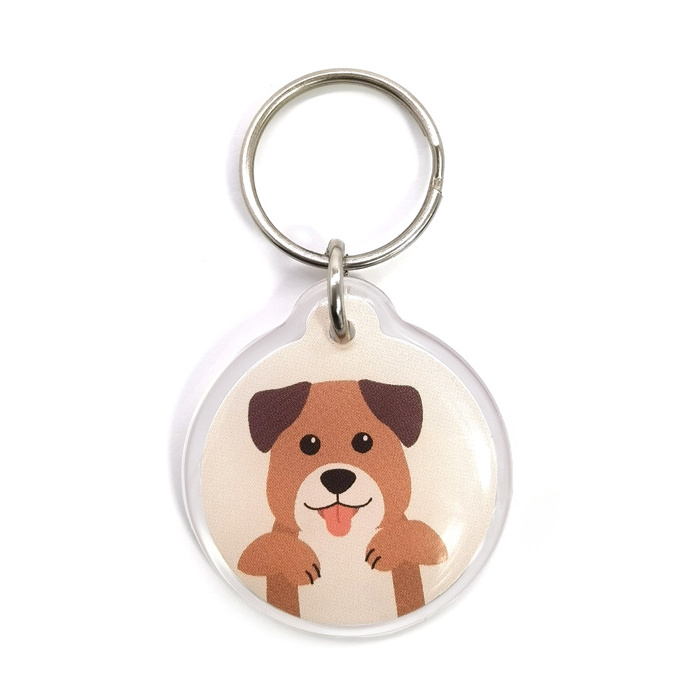 13.56MHz Full Epoxy Edge Custom logo and QR code print NFC Dog Tag Epoxy Pet Tag