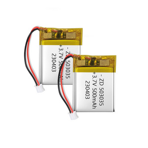 3.7V 500mAh lithium polymer battery 3 7V 503035 lithium-ion Lipo