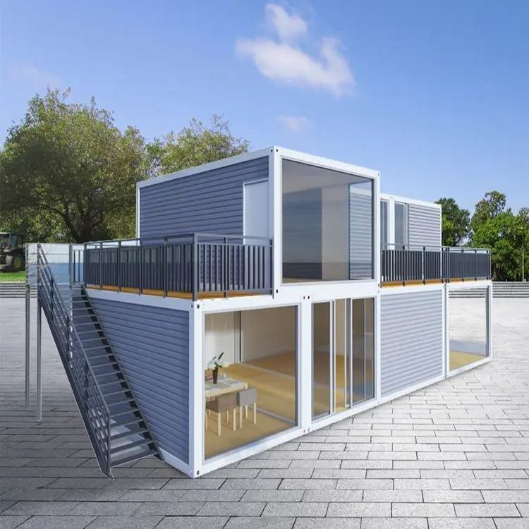 Prefabricated rapid installation of modular foldable office containers