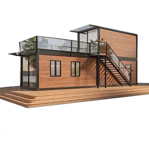 Luxury Modern Tiny Wooden Prefab Detachable container House Two Storey Container Buildings Cabins Hotel Apartment Villa