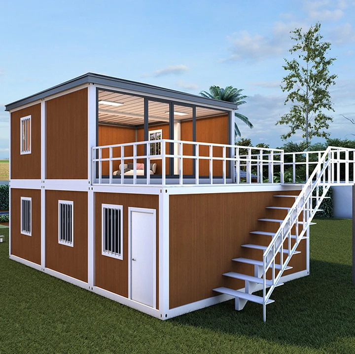 Custom 20 Ft Mobile House Duplex Prefabricated Container Home Kits Resort prefab house detachable container house