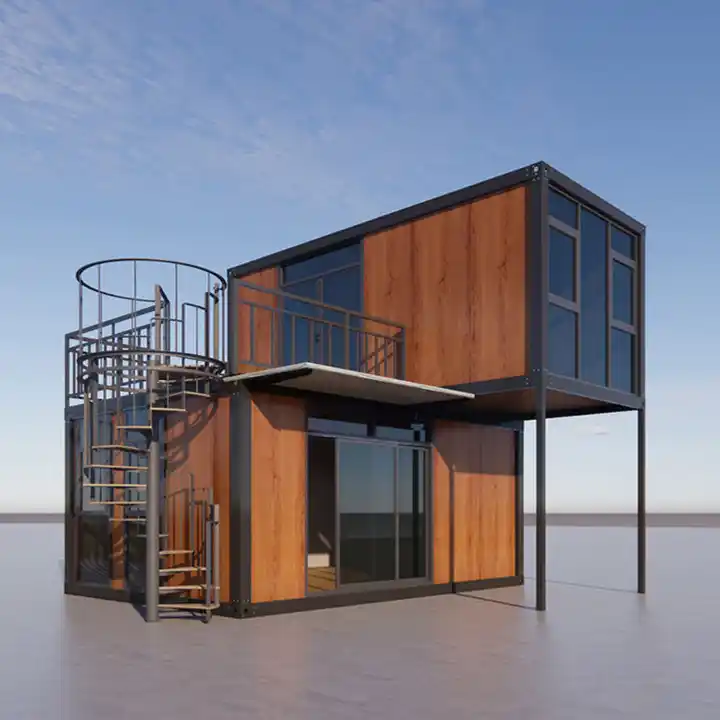 Luxury Modern Tiny Wooden Prefab Detachable container House Two Storey Container Buildings Cabins Hotel Apartment Villa