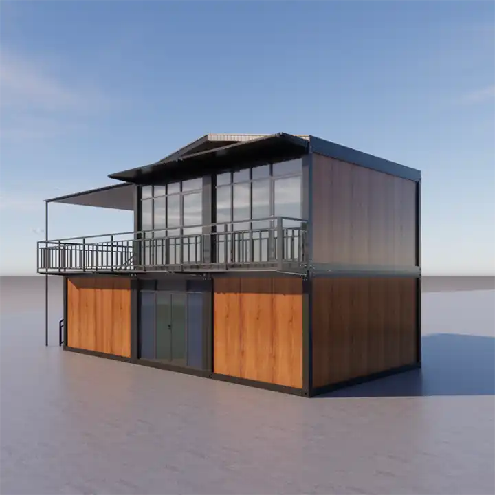 Luxury Modern Tiny Wooden Prefab Detachable container House Two Storey Container Buildings Cabins Hotel Apartment Villa