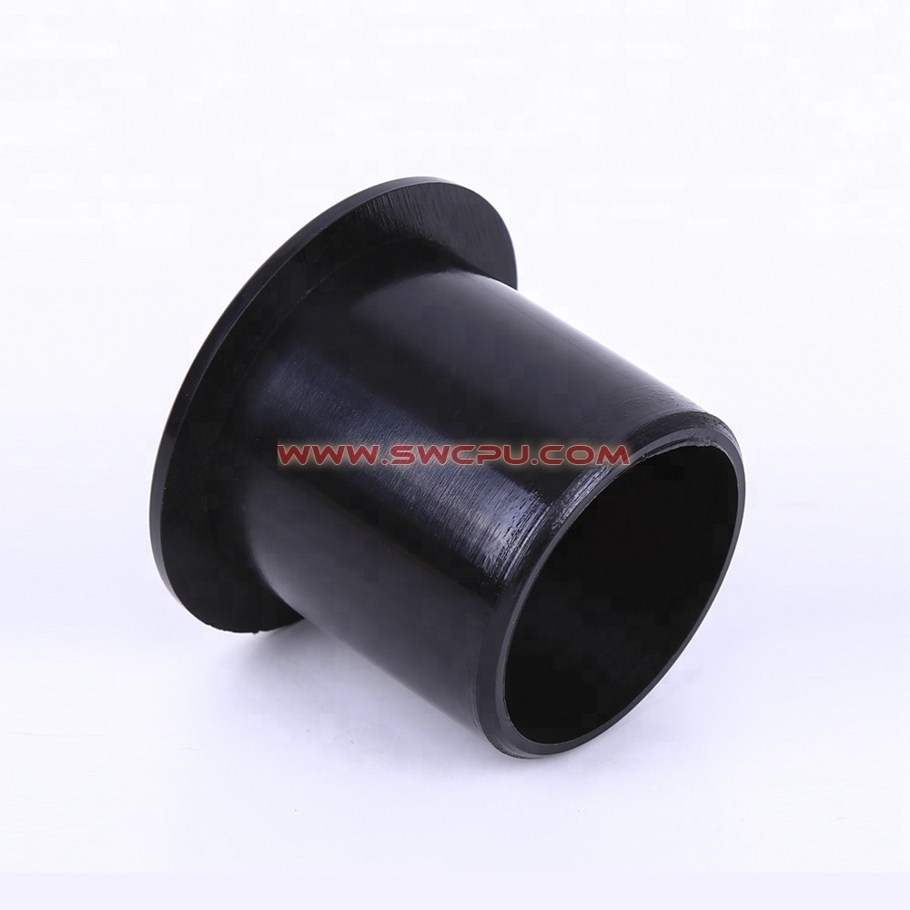 Custom CNC Machining PTFE Nylon Bearing Sleeve / Bush ABS Plastic Bushing With Flange