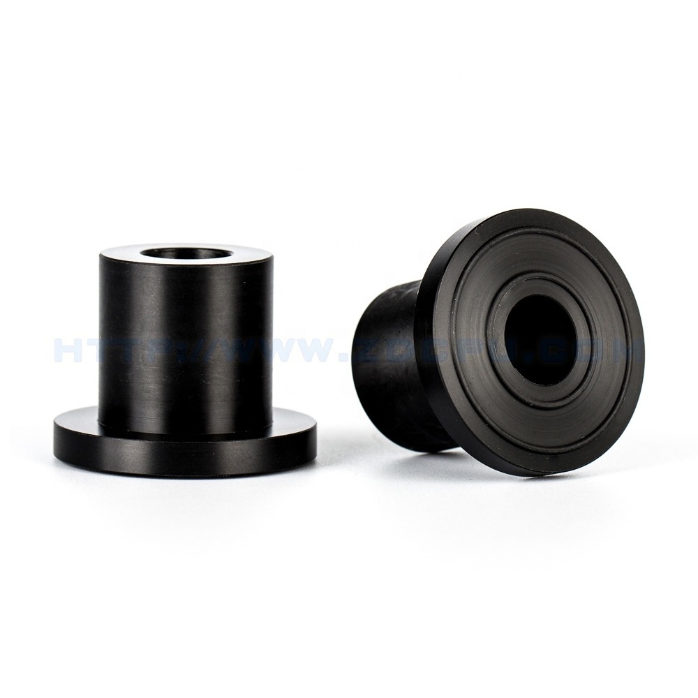 Custom CNC Machining PTFE Nylon Bearing Sleeve / Bush ABS Plastic Bushing With Flange