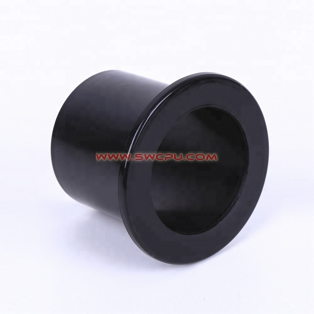 Custom CNC Machining PTFE Nylon Bearing Sleeve / Bush ABS Plastic Bushing With Flange