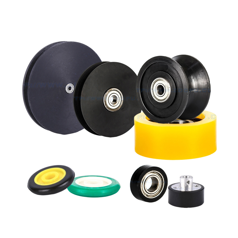 Best Seller Heavy Duty Molded Silicone Rubber Pu Polyurethane Wheel With Bearings