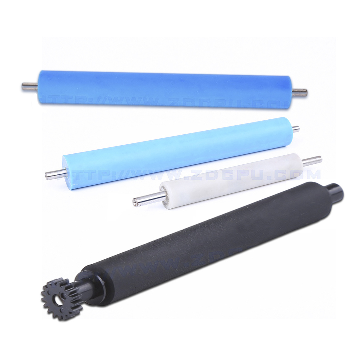 Pu Rubber Rollers Manufacturers Custom Paper Machines / Photocopier Type Soft Rubber Roller