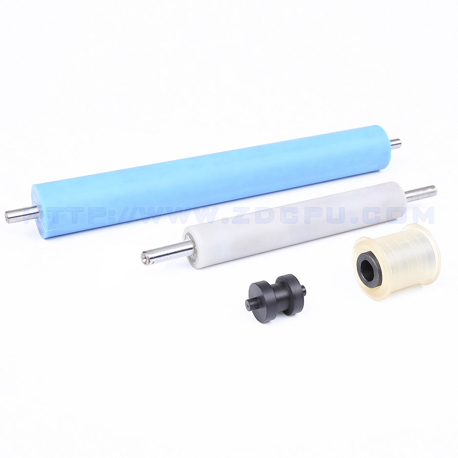 Pu Rubber Rollers Manufacturers Custom Paper Machines / Photocopier Type Soft Rubber Roller