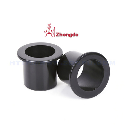 Custom CNC Machining PTFE Nylon Bearing Sleeve / Bush ABS Plastic Bushing With Flange