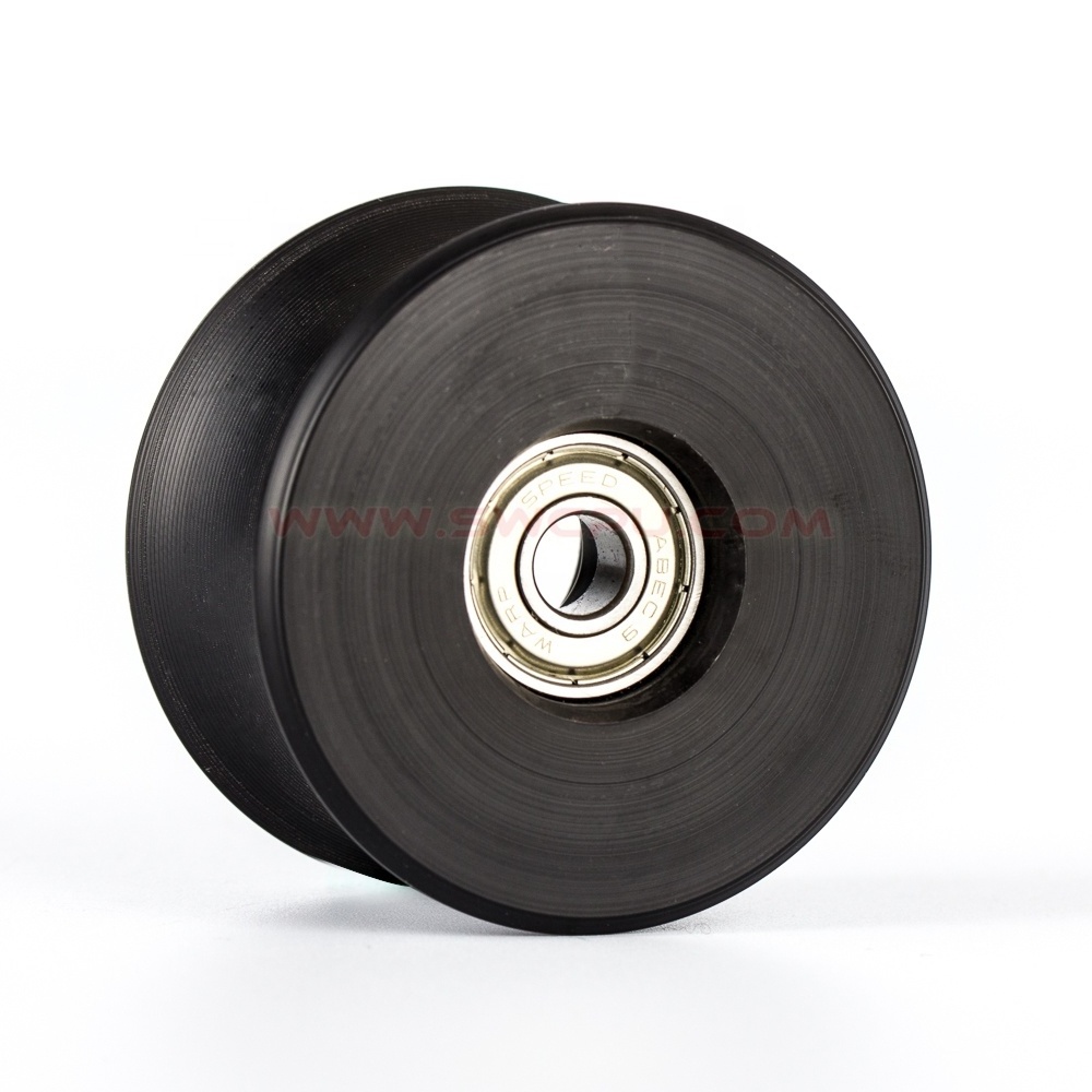 Manufacturer Custom Overmolding U Groove Polyamide Plastic Small Pulley Wheels For Rope