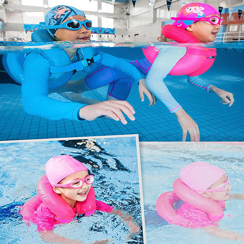 Outdoor water park aquatic sport equipment inflatable ring Toddler Swimming Aid Swim Vest for Kids